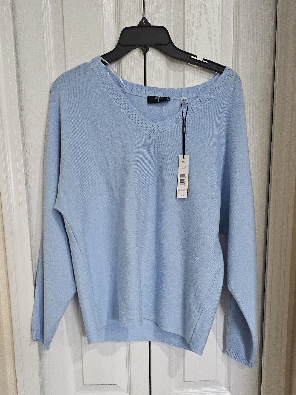 Tahari Women’s M Skyfall Blue V-Neck Viscose Blend Sweater NWT. - Picture 10 of 12